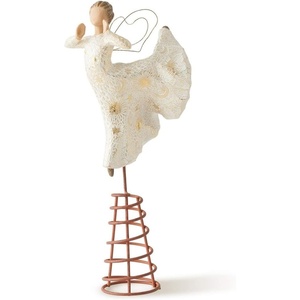 Willow Tree Song of Joy, Sculpted Hand-Painted Angel Tree Figure | Elevated Centerpiece for the Holiday Tree, Cast from a Susan Lordi Original Carving, Sparkling Accents, Fitted Gift Box(Song of Joy)