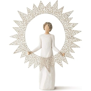 Willow Tree Song of Joy, Sculpted Hand-Painted Angel Tree Figure | Elevated Centerpiece for the Holiday Tree, Cast from a Susan Lordi Original Carving, Sparkling Accents, Fitted Gift Box(Starlight)