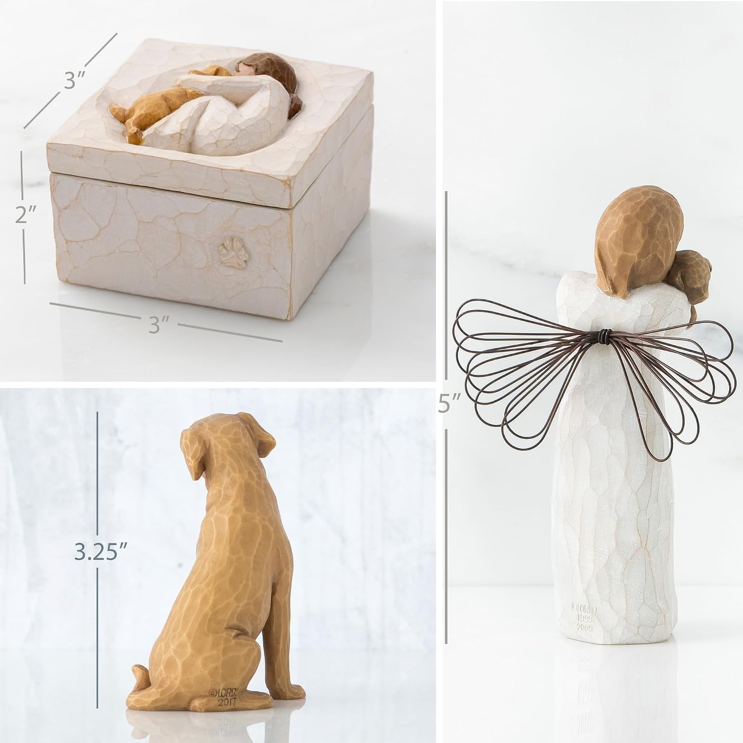 image:imageWillow Tree Heart and Soul Plus Friendship Keepsake Box 2Piece Set Designed by Artist Susan Lordi Curated MultiPiece Collection with Inspirational Meaning Packaged for GiftGivingFriendship Dog Keepsake