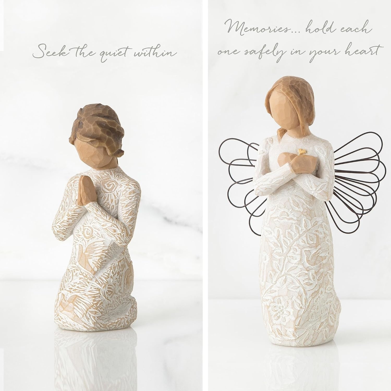 image:imageWillow Tree Heart and Soul Plus Friendship Keepsake Box 2Piece Set Designed by Artist Susan Lordi Curated MultiPiece Collection with Inspirational Meaning Packaged for GiftGivingRemembrance Peace Angel