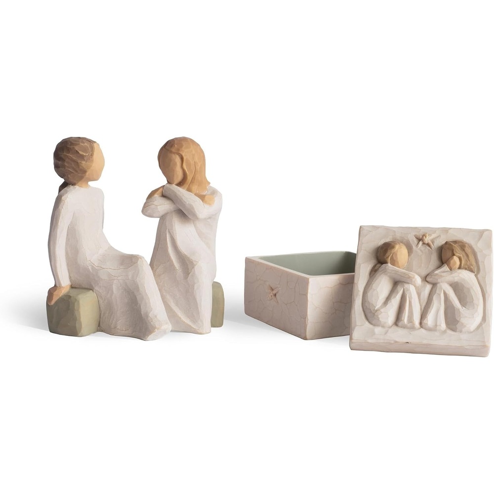 image:imageWillow Tree Heart and Soul Plus Friendship Keepsake Box 2Piece Set Designed by Artist Susan Lordi Curated MultiPiece Collection with Inspirational Meaning Packaged for GiftGivingHeart Soul Friendship