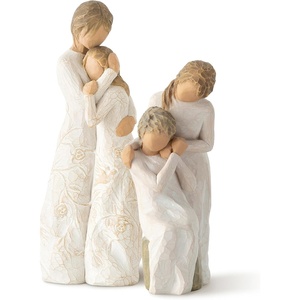 Willow Tree with Love, Remembrance (Darker Skin), Set of 2 Angels | Designed by Artist Susan Lordi, Gift Collection Celebrating Loving Relationships and Family Bonds, Packaged for Gift-Giving(Close to me Mother)