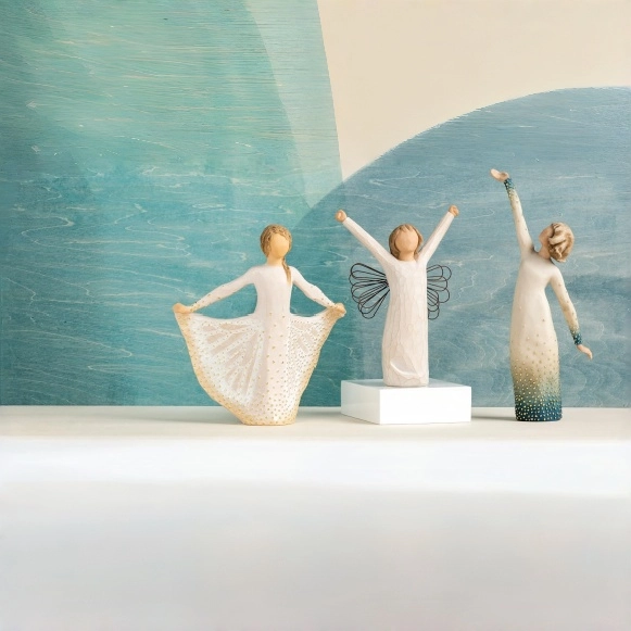 WILLOWTE Hand Painted Figurine and Family Keepsakes