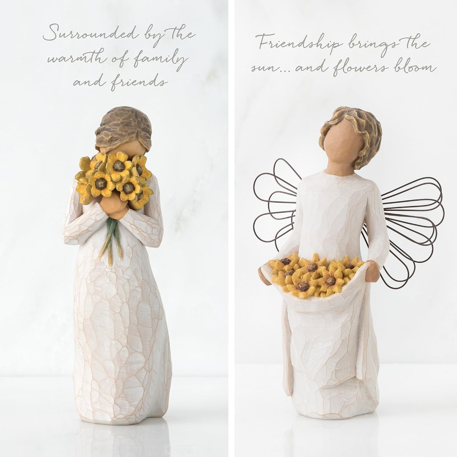 image:imageWillow Tree Warm Embrace Figure Plus Sunshine Angel Figure Sculpted HandPainted 2 Piece Set