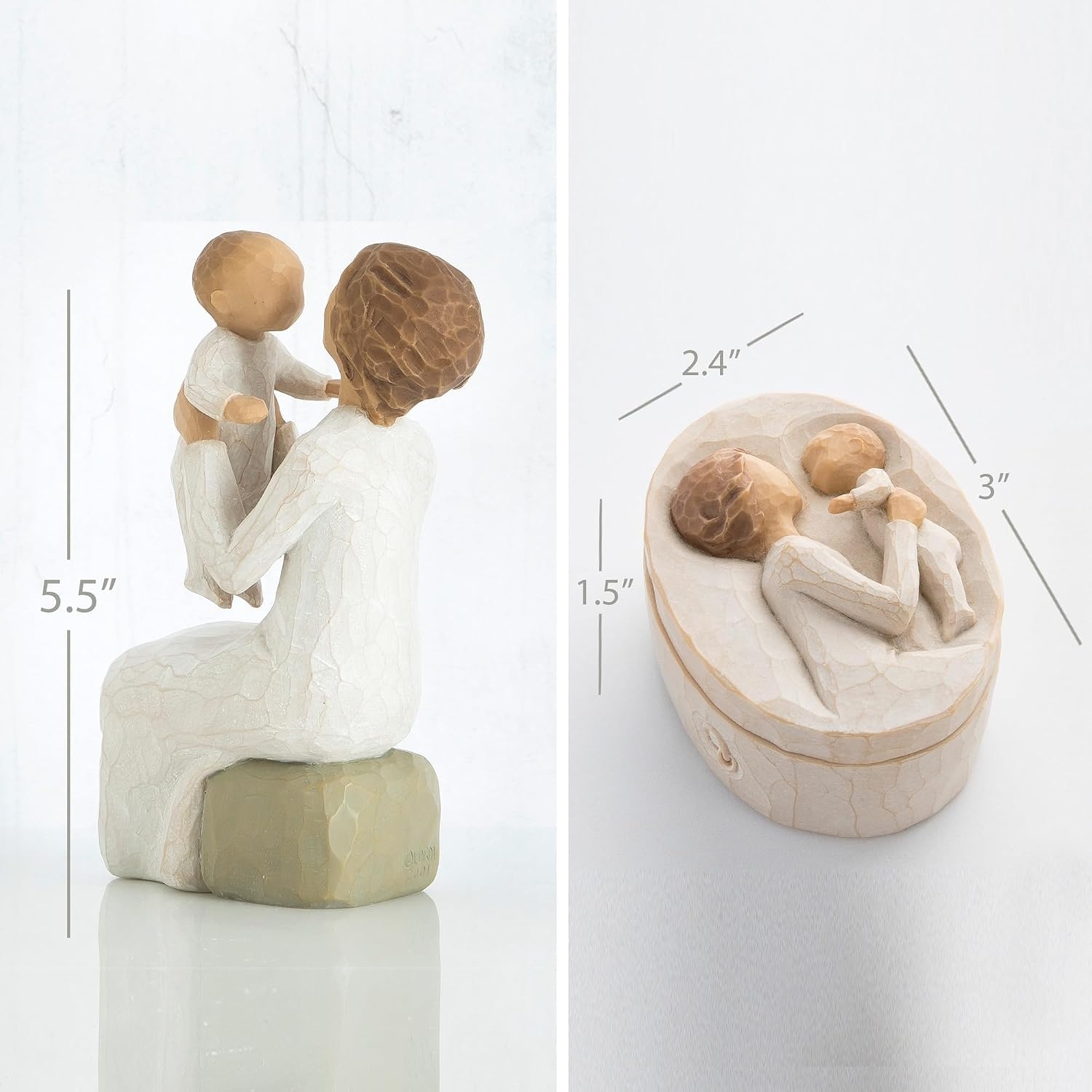 image:imageWillow Tree Grandmother Figure Plus Grandmother Keepsake Box Sculpted HandPainted 2 Piece Set