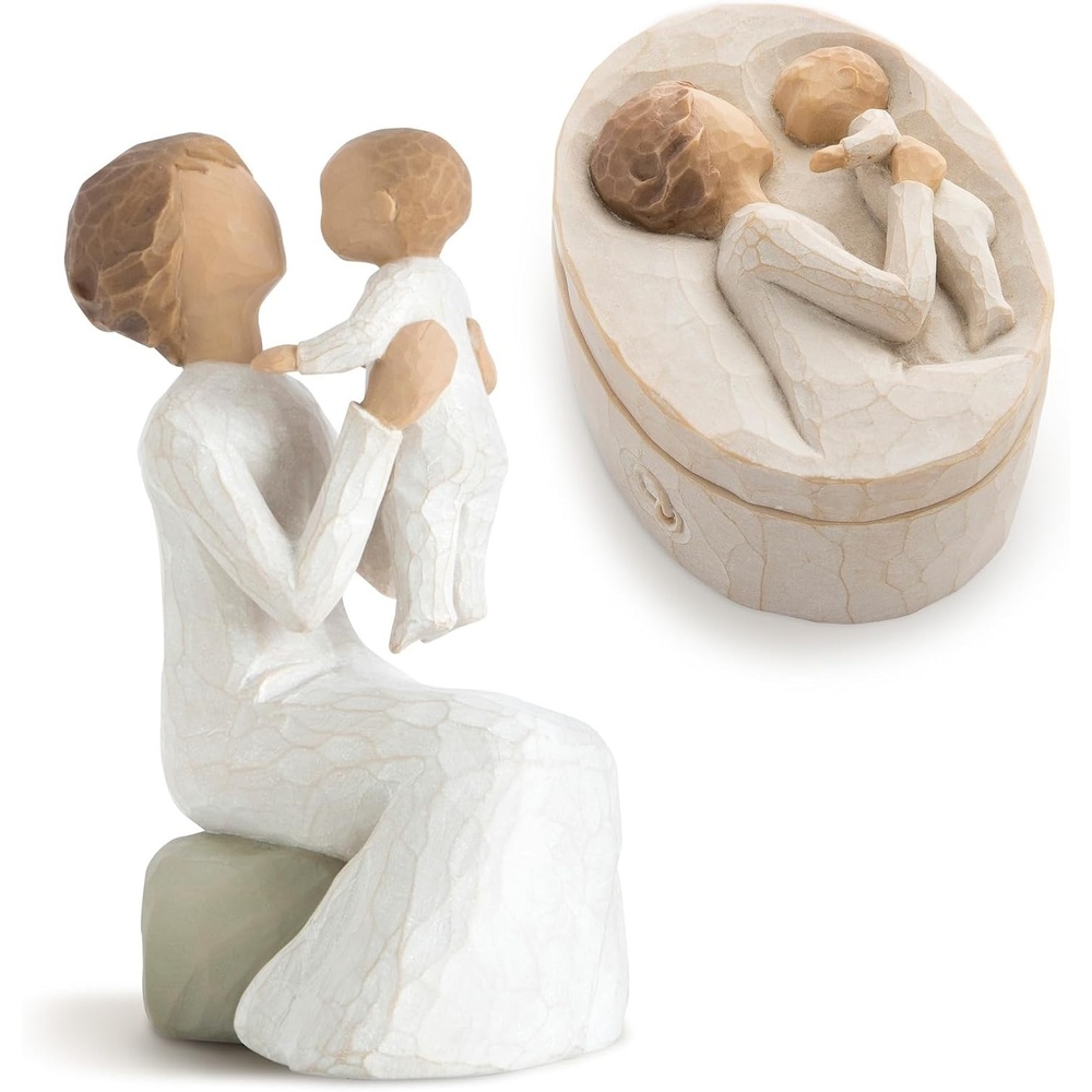 image:imageWillow Tree Grandmother Figure Plus Grandmother Keepsake Box Sculpted HandPainted 2 Piece Set