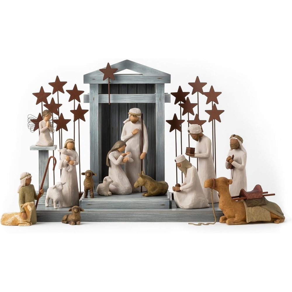 image:imageWillow Tree Nativity Plus Angels Crche Metal Stars Set of 1875 x 190 cm