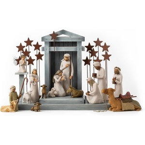 Willow Tree Nativity Plus Angels, Crèche, Metal Stars, Set of 18(75 x 190 cm)